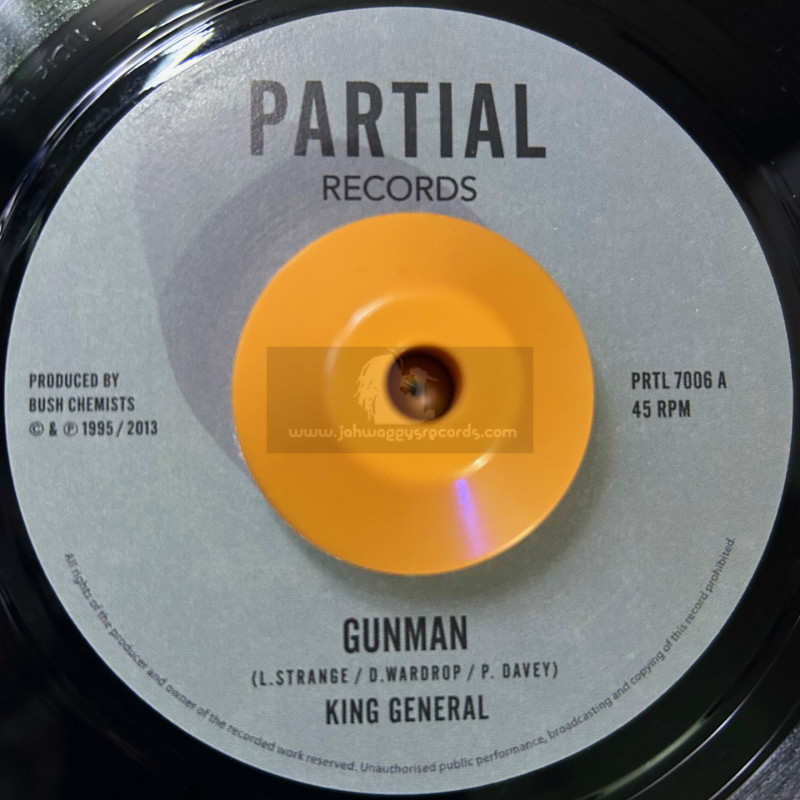 Partial Records-7"-Gun Man / King General - Bush Chemists