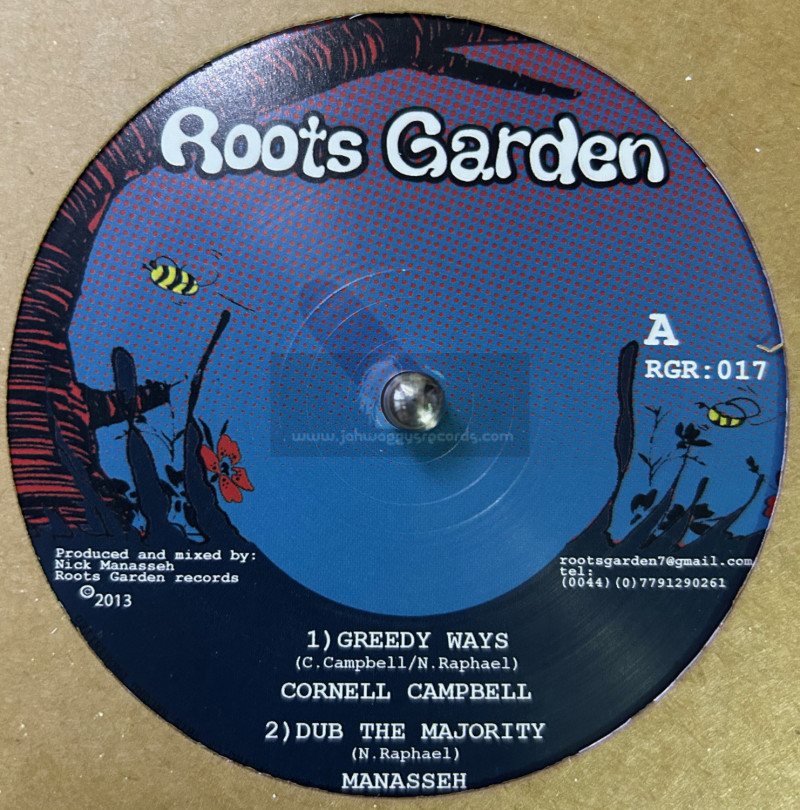 Roots Garden Records-10"-Greedy Ways / Cornell Campbell + Hustling / Sun-I Tafari