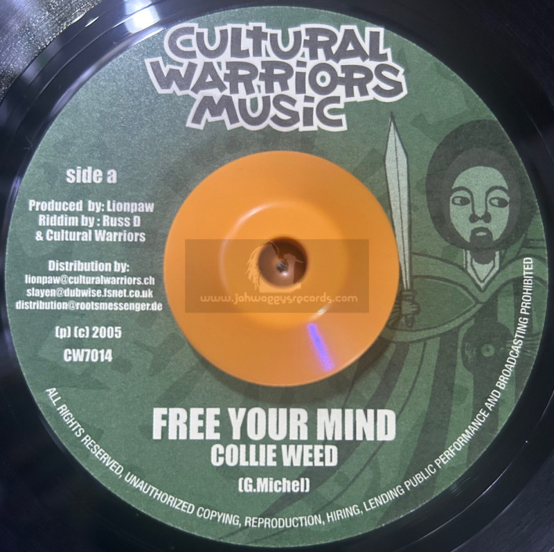 Cultural Warriors Music-7"-Free Your Mind / Collie Weed