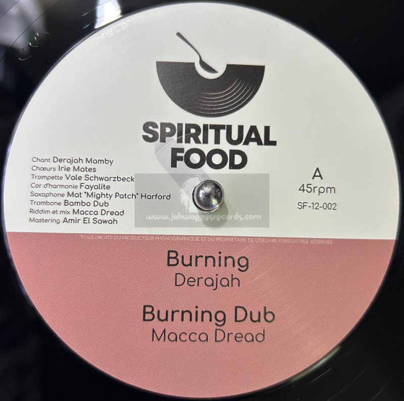 Spiritual Food-12"-Burning / Derajah And Maccadread