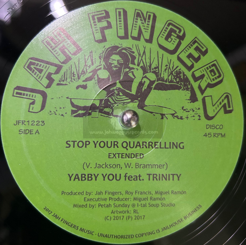 Jah Fingers Records-12"-Stop Your Quarrelling / Yabby You Feat. Trinity