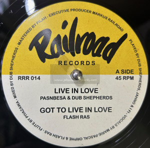 Railroad Records-12"-Live In Love / Pasnbesa (Seychelles), Dub Shepherds, Flash Ras, Piya Zawa
