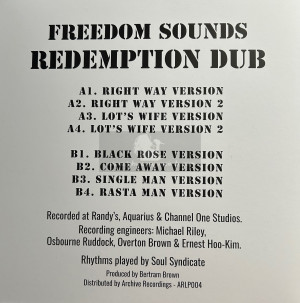 Freedom Sounds-Lp-Redemption Dub