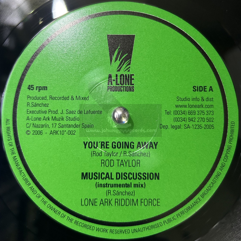A-Lone Productions-10"-Your Going Away / Rod Taylor + Dont Use Me / Roberto Sanchez