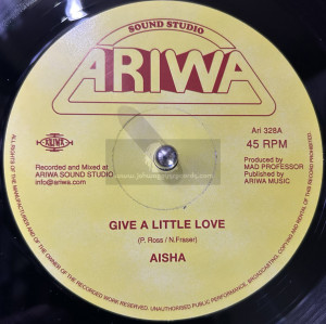 Ariwa-12"-Give A Little Love / Aisha + African Message Dub / Jah Shaka, Norman Twinkle And Mad Professor