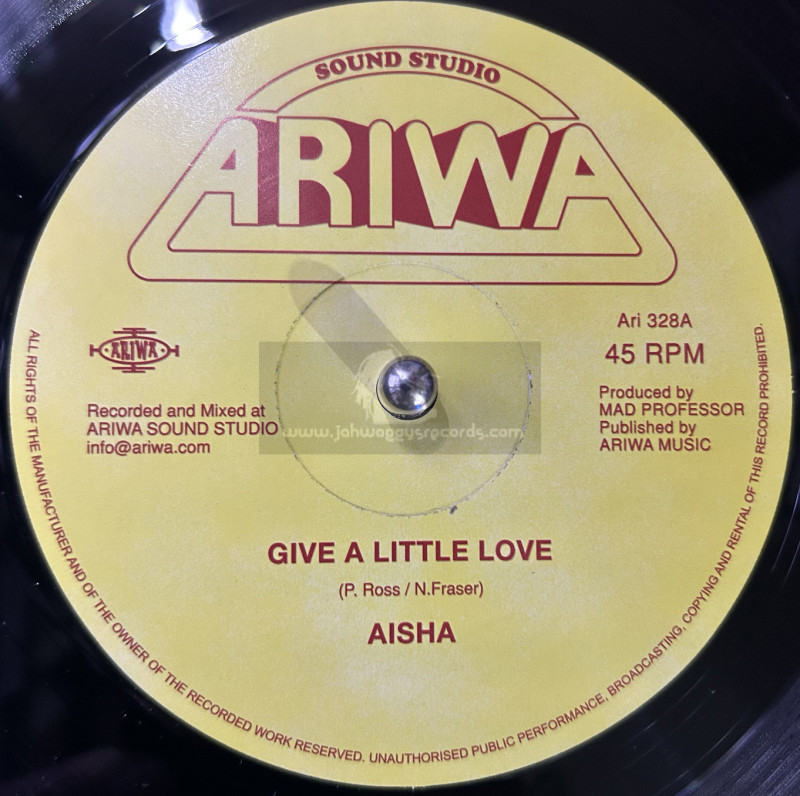 Ariwa-12"-Give A Little Love / Aisha + African Message Dub / Jah Shaka, Norman Twinkle And Mad Professor