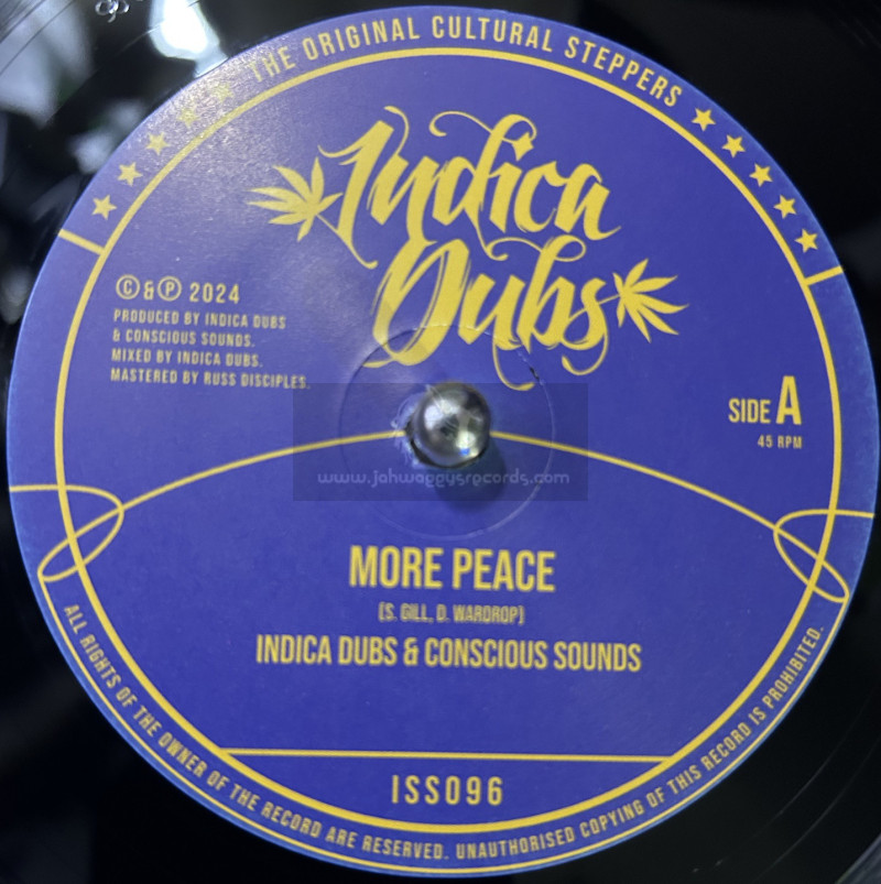 Indica Dubs-7"-More Peace / Indica Dubs, Conscious Sounds