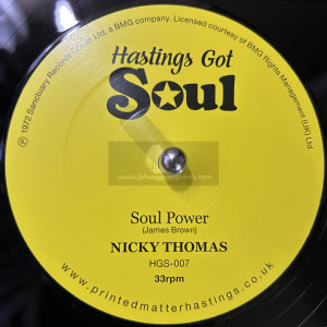 Hastings Got Soul-7"-Soul Power / Nicky Thomas + Get Up, Stand Up / The Chequers
