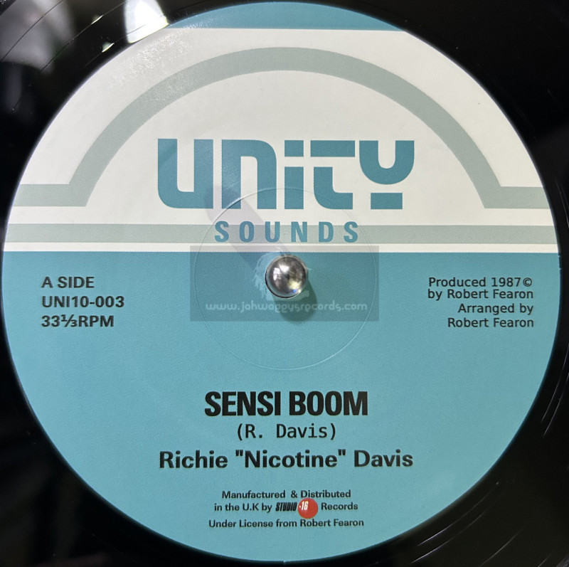 Unity Sounds-10"-Sensi Boom / Richie Davis + You Ha Fe Cool / Richie Davis