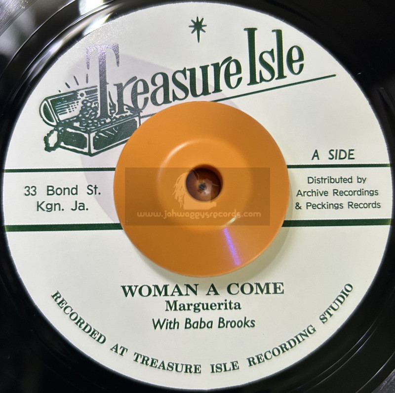 Treasure Isle-7"-Woman A Come / Marguerita + Carry Go Bring Come / Justin Hines
