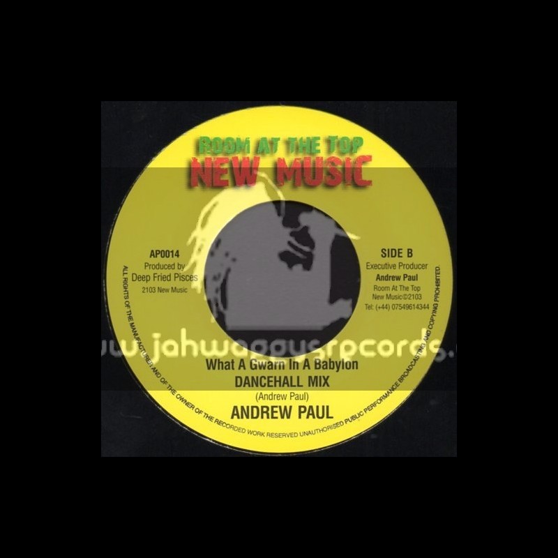 Room At The Top New Music-7"-What A Gwan In A Babylon / Andrew Paul (Dancehall Mix)