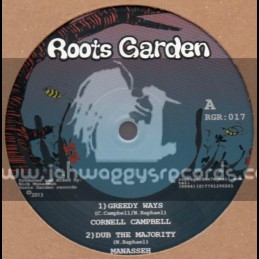 Roots Garden Records-10"-Greedy Ways / Cornell Campbell + Hustling / Sun-I Tafari