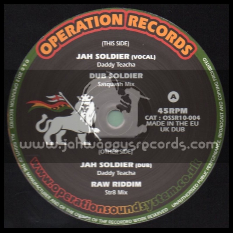 Operation Records-10"-Jah Soldier / Daddy Teacha