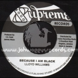 Supreme Records-7"-Because I m Black / Lloyd Williams + Nanny Version / Dennis Alcapone