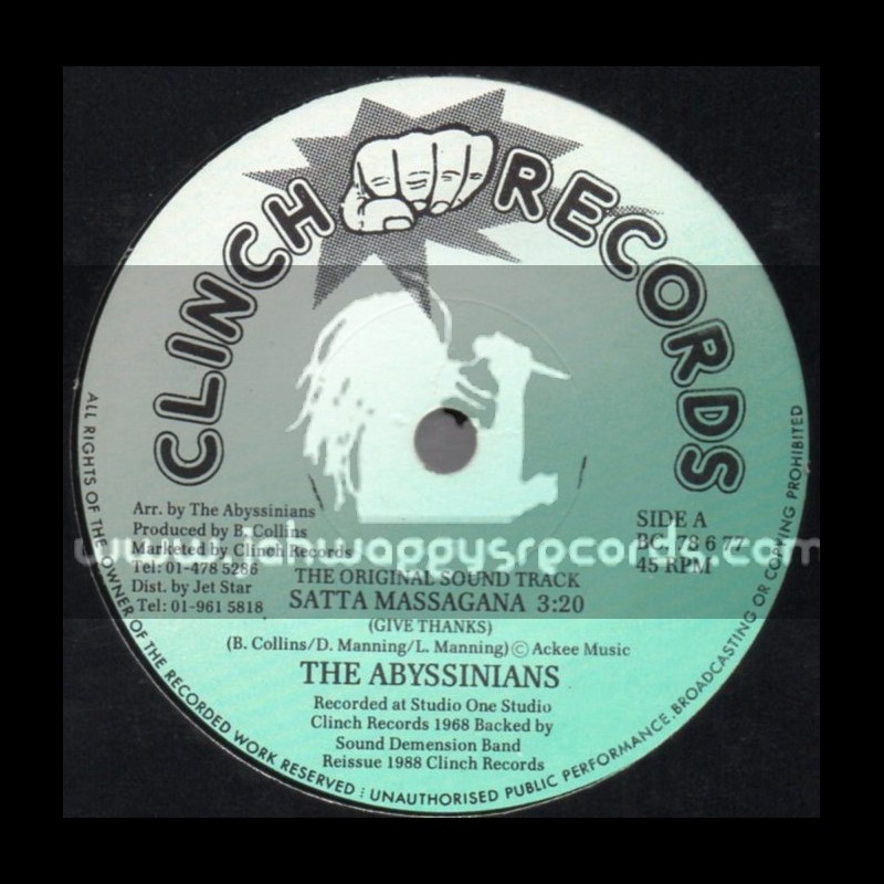 Clinch Records-7"-Satta Massagana / The Abyssinians