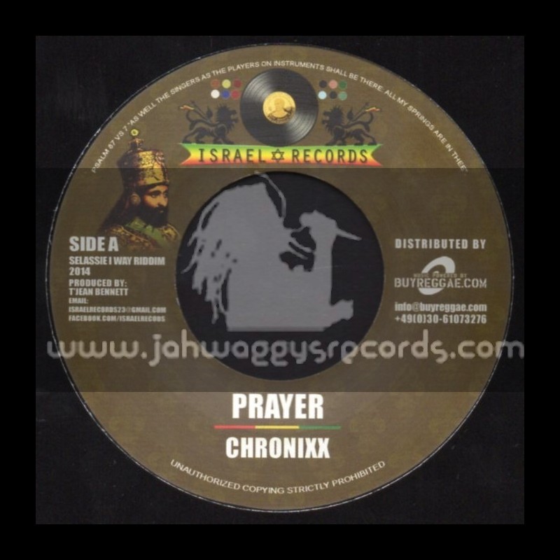 Israel Records-7"-Prayer / Chronixx + Blaze Again / Zebi Lion