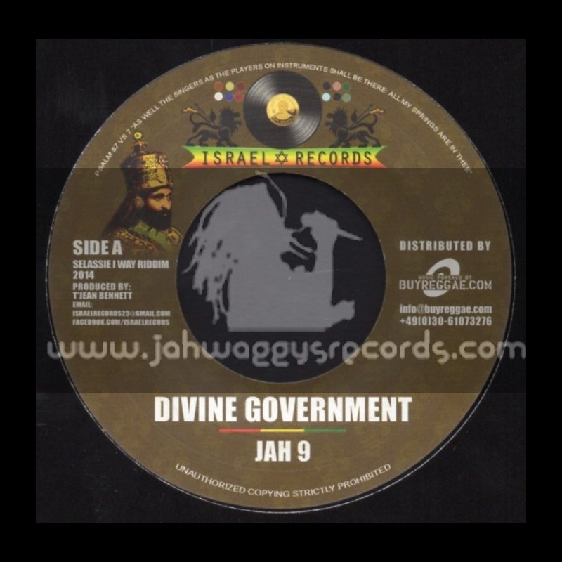 Israel Records-7"- Divine Government / Jah 9 + One Way / Pressure