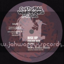 CULTURAL WARRIORS MUSIC-10"-RISE UP / COLOR RED + MYSTIC HORNS PIECE(DISCIPLES RIDDIM SECTION)