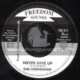 Freedom Sounds-7"-Never Give Up / Earl Cunningham