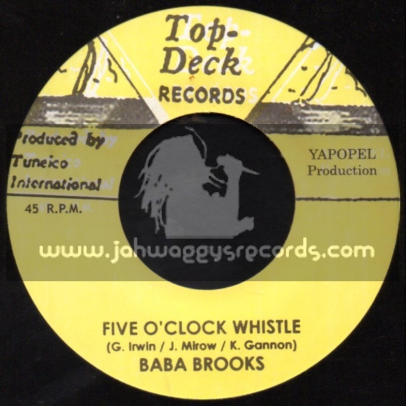 Top Deck Records-7"-Five O Clock Whistle / Baba Brooks + Ten Virgins / The Angelic Brothers
