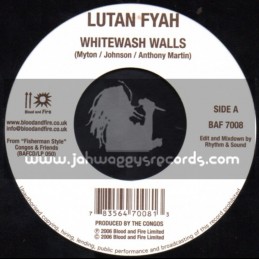 Blood & Fire-7"-Whitewash Walls / Lutan Fyah + Make Poverty History / Counrty Culture