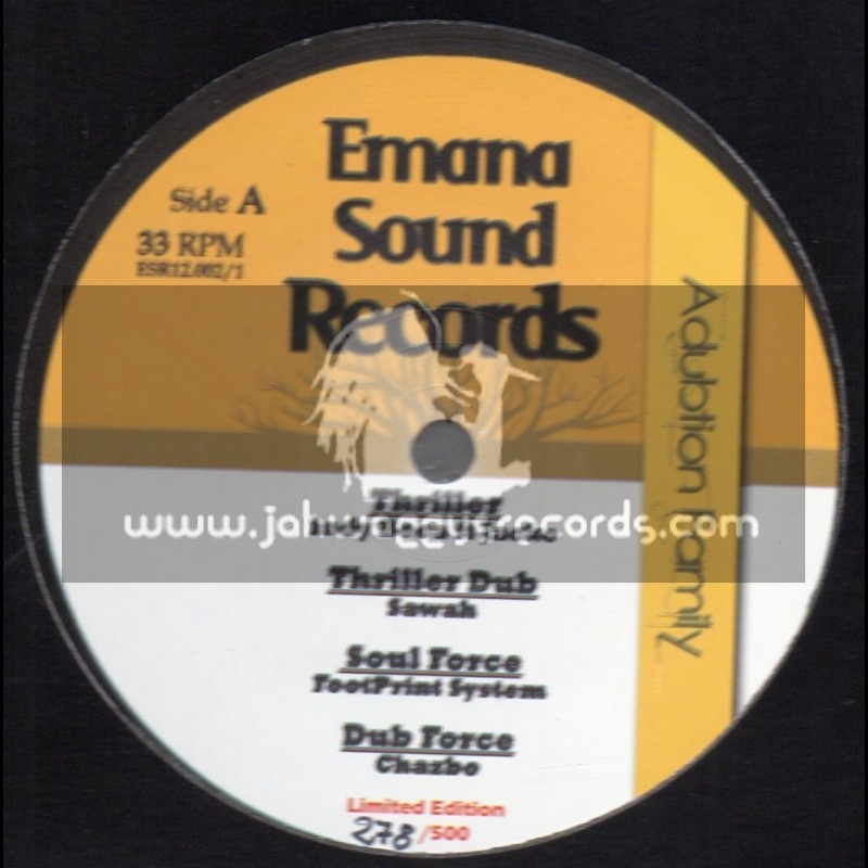 Emana Sound Records-12"-Thriller/Jacko+Soul Force / FootPrint System + Save Your Planet/Prayanam+Kind David/Stepper Alliance