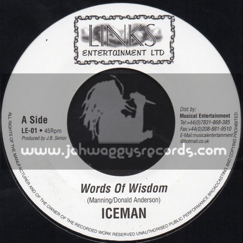 Links Entertainment-7"-Words Of Wisdom / Iceman