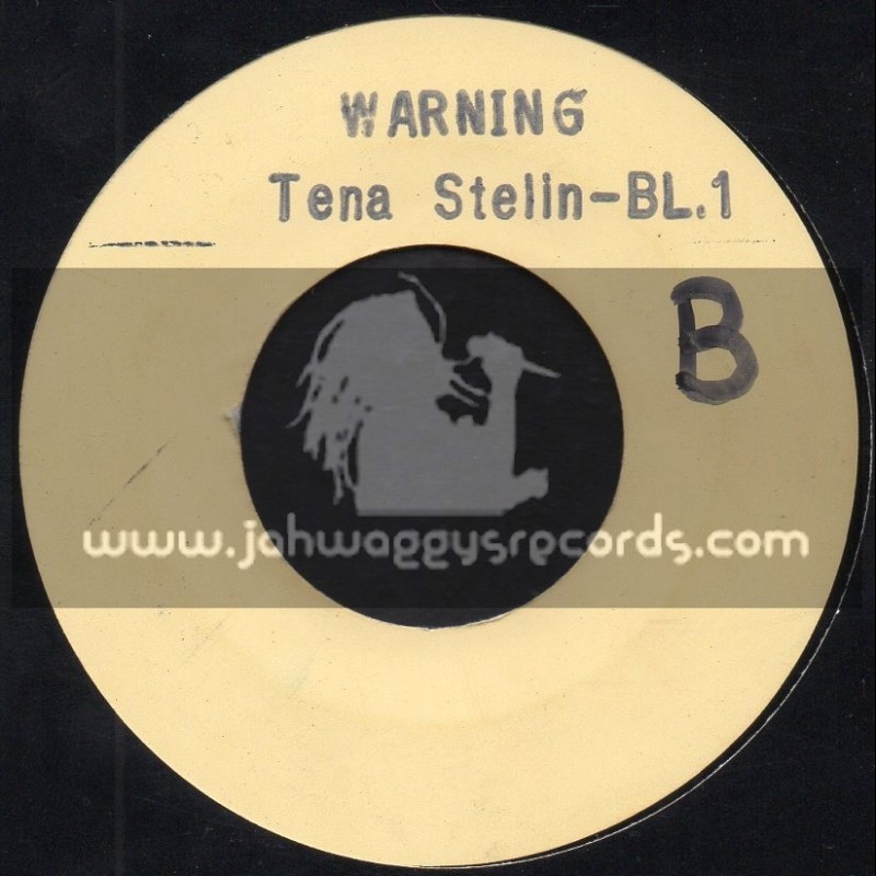 White Label-Hand Stamped-7"-Warning / Tena Stelin