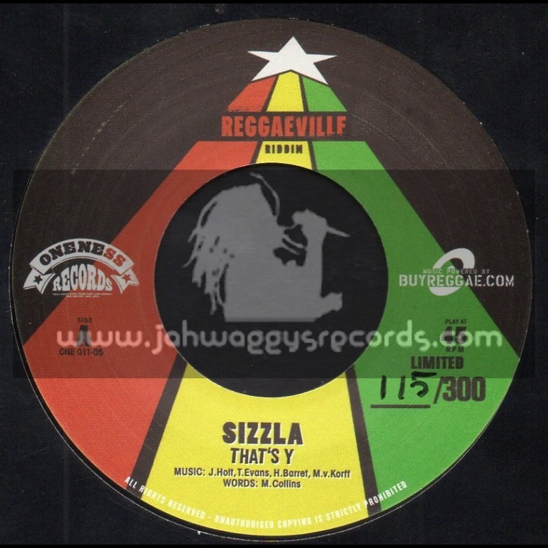 Oneness Records-7"-Thats Y / Sizzla + My Day / Iba Mahr