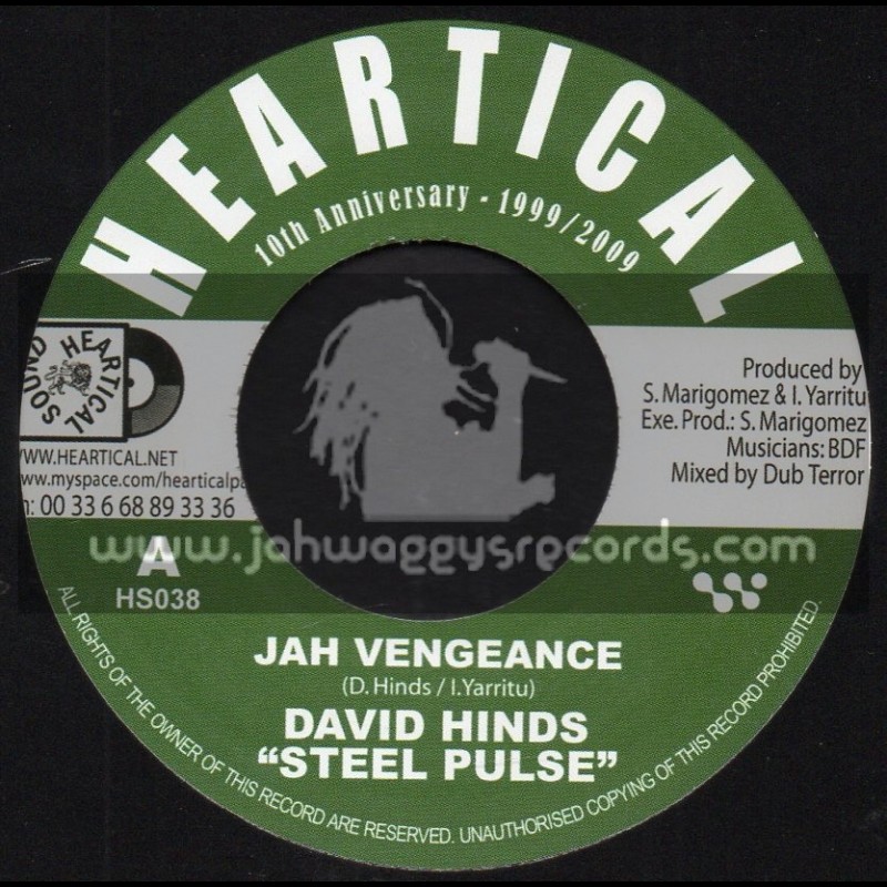 Heartical Records-7"-Jah Vengeance / David Hinds + Virtual Dubbing / BDF & Dub Terror