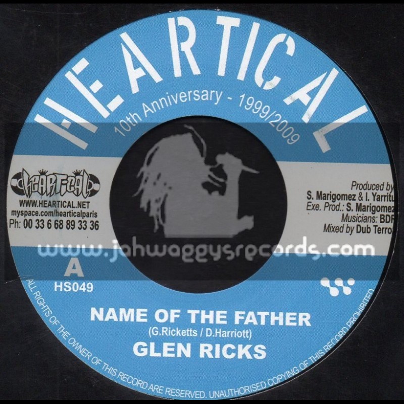 Heartical Records-7"-Name Of The Father / Glen Ricks + Perpetrators / Joseph Cotton