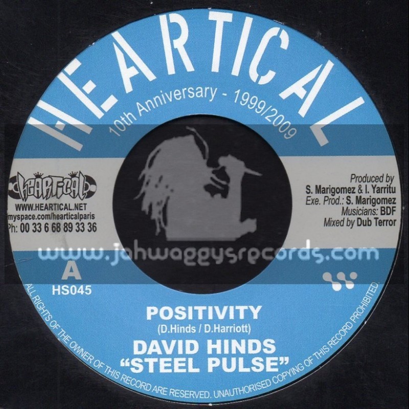 Heartical Records-7"-Positivity / David Hinds + Midnight Organ / BDF