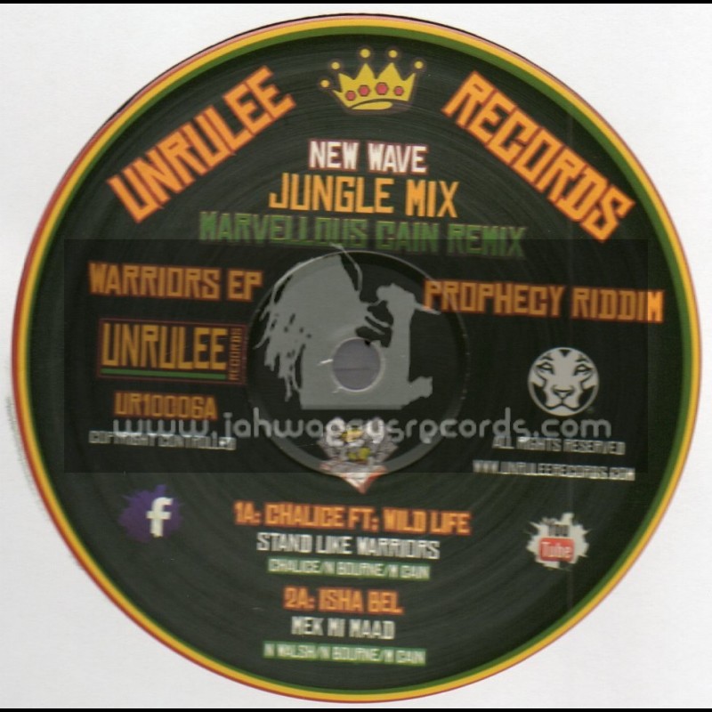 Unrulee Records-10"-Warriors Ep-Prophecy Riddim-Jungle Mix