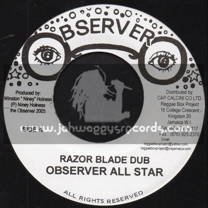 Observer-7"-Razor Blade Dub / Observer Allstars + Flint Stone Dub / Observer Allstars