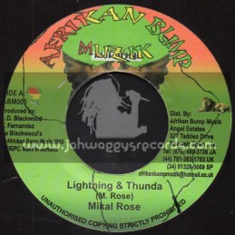 Afrikan Bump Muzik-7"-Lightning And Thunda / Mykal Rose + Living In Danger / Razamos