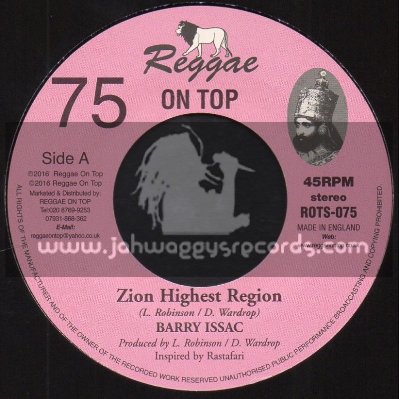 Reggae On Top-7"-75-Zion Highest Region / Barry Issac
