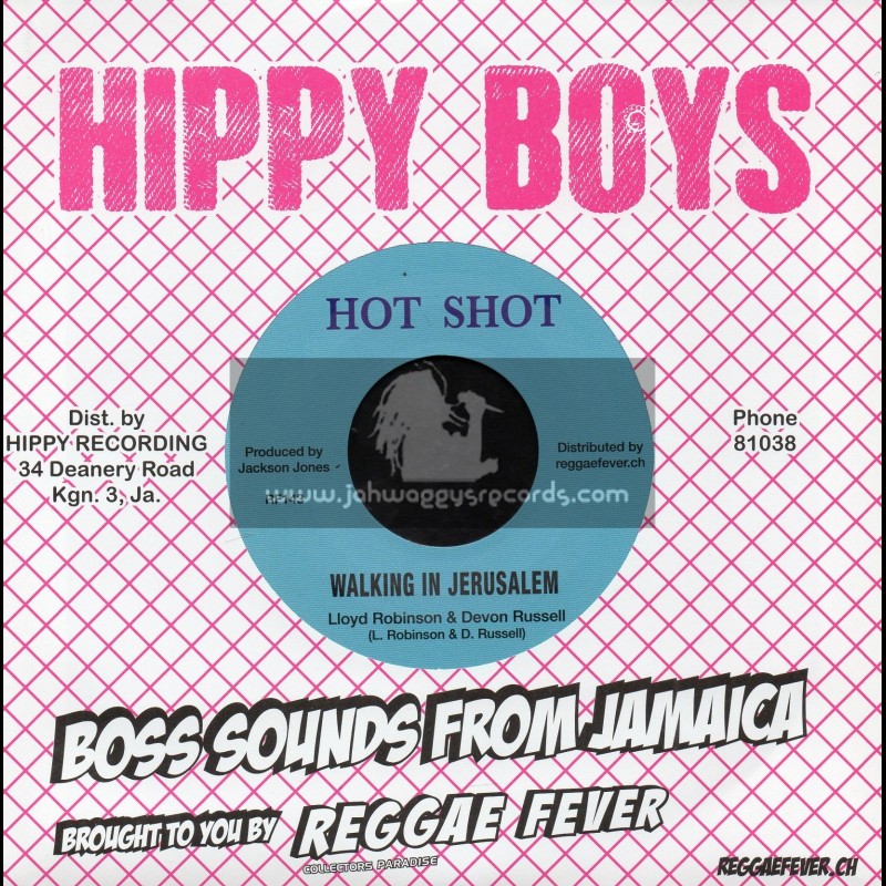 Hot Shot-7"-Walking In Jerusalem / Lloyde Robinson And Devon Russell + Bimbo Reggae / Oswalde Nethersole And The Hippy Boys