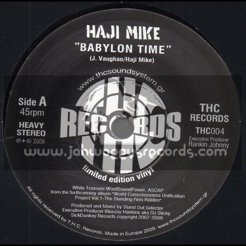 THC Records-7"-Babylon Time / Haji Mike