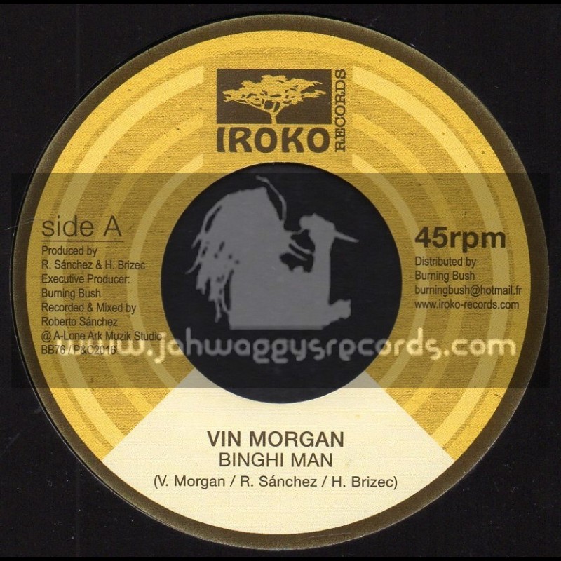 Iroko Records-7"-Binghi Man / Vin Morgan + Binghi Dub / Lone Ark Riddim Force