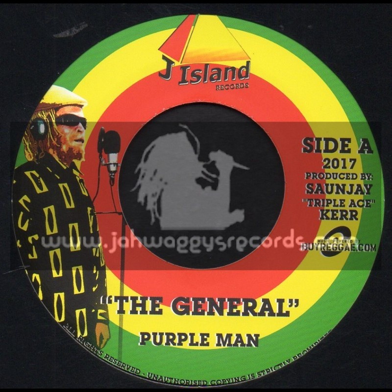 J Island Records-7"-The General / Purple Man