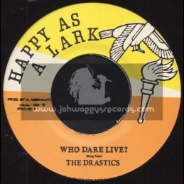 Happy As A Lark-7"-The Lick / Mc Zulu + Who Dare Live / The Drastics