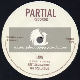 Partial Records-7"-Lion / Restless Mashaits Feat. Scully Sims
