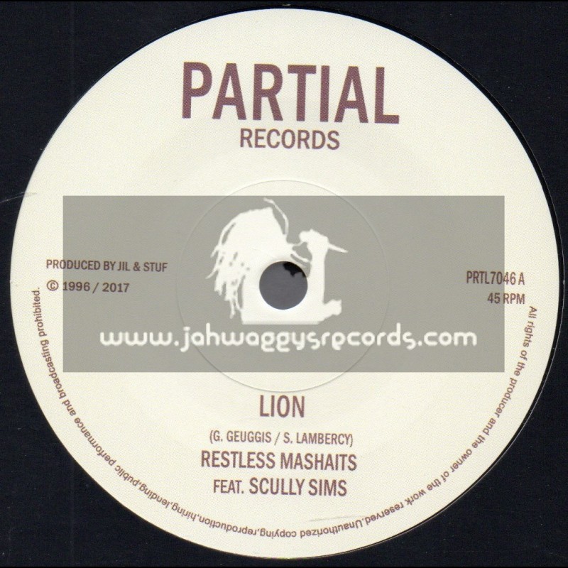 Partial Records-7"-Lion / Restless Mashaits Feat. Scully Sims