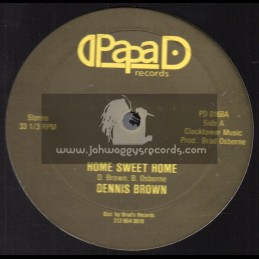 Papa D Records-12"-Home Sweet Home / Dennis Brown + Going Home / Papa Iron And Dubwise